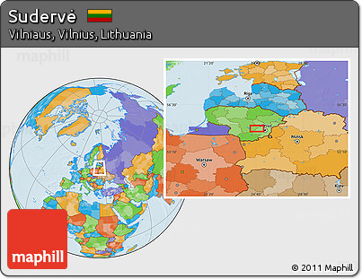 Political Location Map of Sudervė