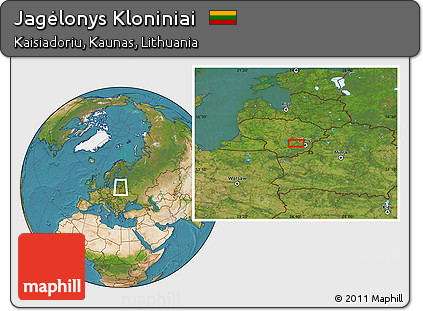 Satellite Location Map of Jagėlonys Kloniniai