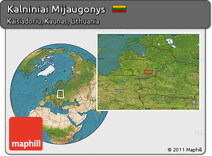 Satellite Location Map of Kalniniai Mijaugonys