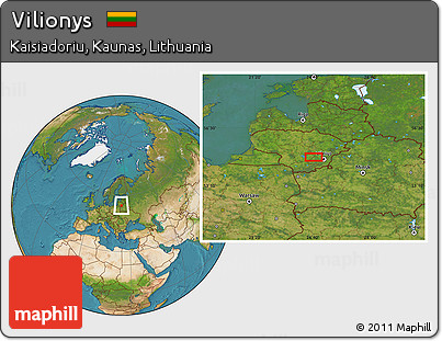 Satellite Location Map of Vilionys