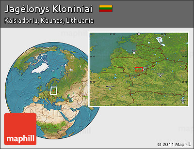 Satellite Location Map of Jagėlonys Kloniniai