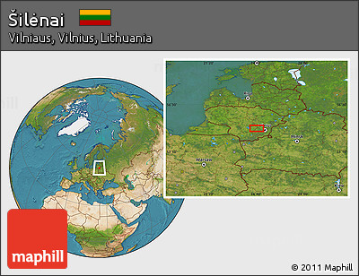 Satellite Location Map of Šilėnai