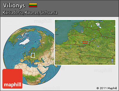 Satellite Location Map of Vilionys