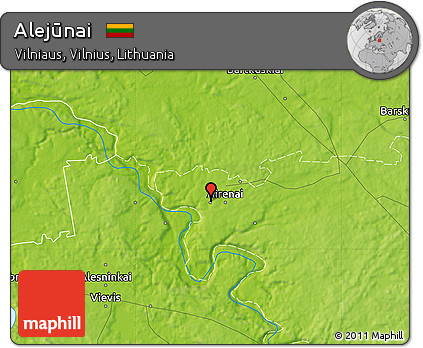 Physical Map of Alejūnai