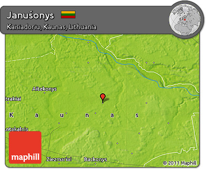 Physical Map of Janušonys