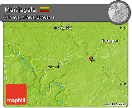 Physical Map of Maišiagala