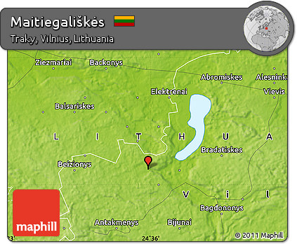 Physical Map of Maitiegališkės
