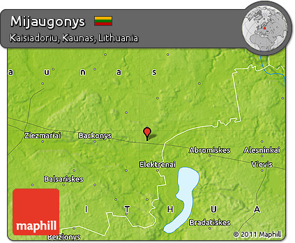 Physical Map of Mijaugonys