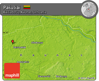 Physical Map of Pašuliai