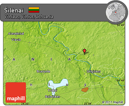 Physical Map of Šilėnai