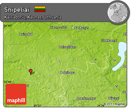 Physical Map of Šnipeliai