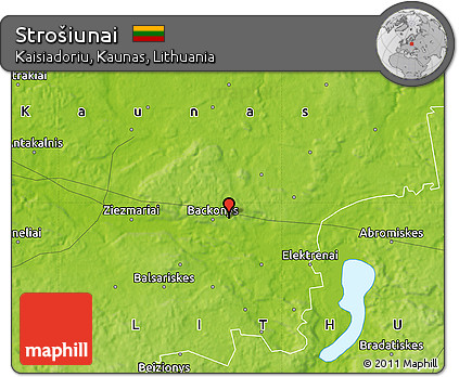 Physical Map of Strošiunai
