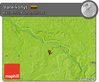 Physical Map of Vareikonys