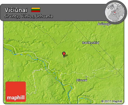 Physical Map of Vičiūnai