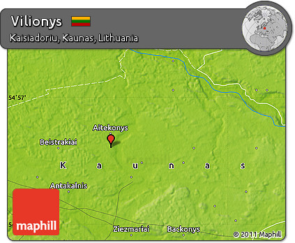 Physical Map of Vilionys