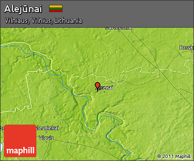 Physical Map of Alejūnai
