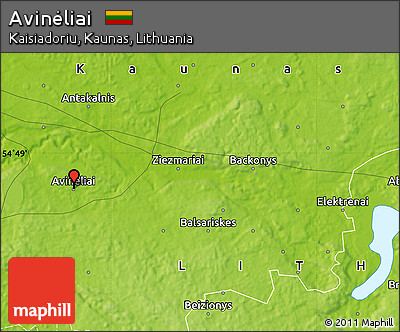 Physical Map of Avinėliai