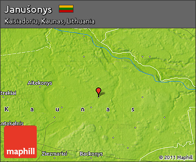 Physical Map of Janušonys