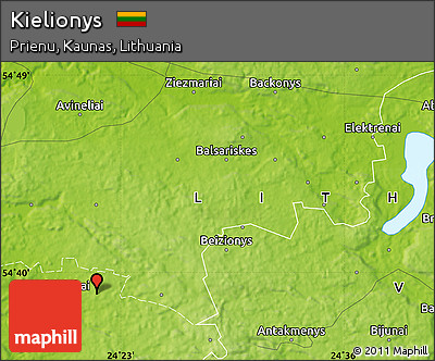 Physical Map of Kielionys