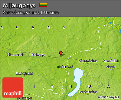 Physical Map of Mijaugonys