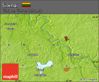 Physical Map of Šilėnai