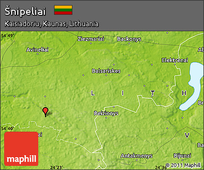 Physical Map of Šnipeliai