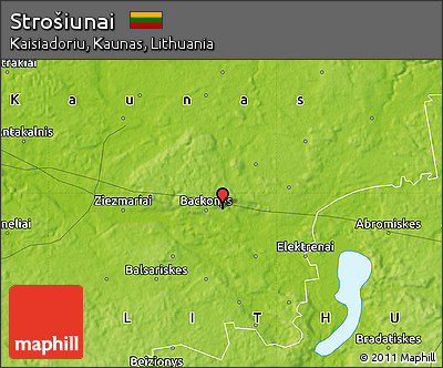 Physical Map of Strošiunai