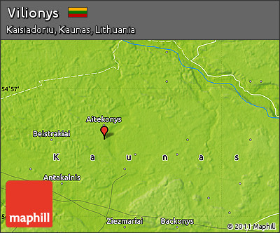 Physical Map of Vilionys