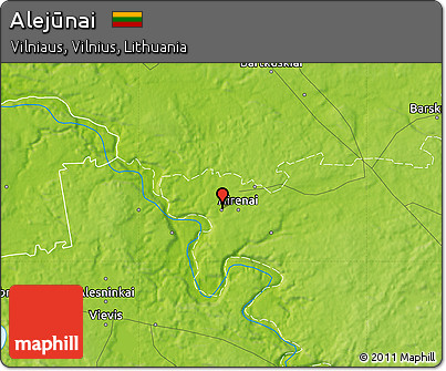 Physical Map of Alejūnai