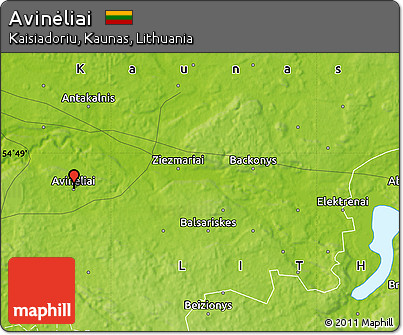 Physical Map of Avinėliai