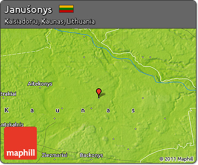 Physical Map of Janušonys
