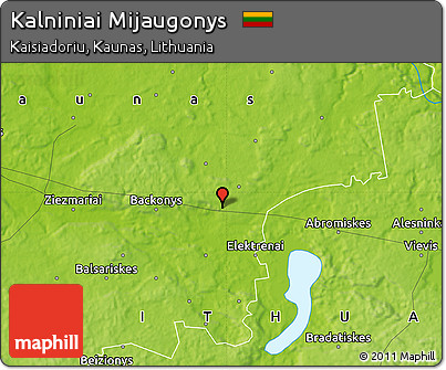 Physical Map of Kalniniai Mijaugonys