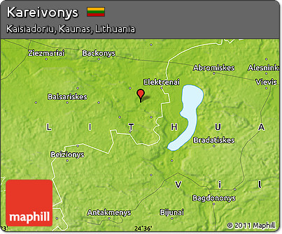 Physical Map of Kareivonys