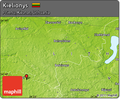 Physical Map of Kielionys