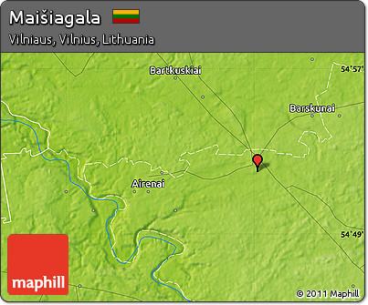 Physical Map of Maišiagala