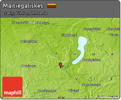 Physical Map of Maitiegališkės