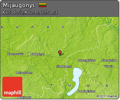 Physical Map of Mijaugonys
