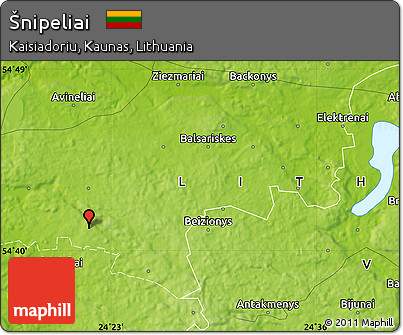 Physical Map of Šnipeliai