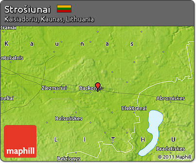 Physical Map of Strošiunai
