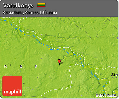 Physical Map of Vareikonys