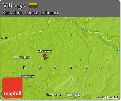 Physical Map of Vilionys