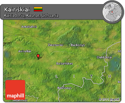 Satellite Map of Kairiškiai