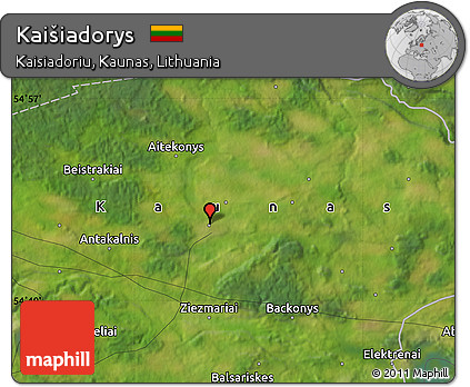Satellite Map of Kaišiadorys