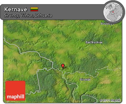 Satellite Map of Kernavė