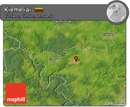 Satellite Map of Kiemeliai
