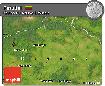 Satellite Map of Pašuliai