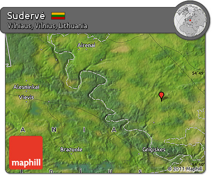 Satellite Map of Sudervė