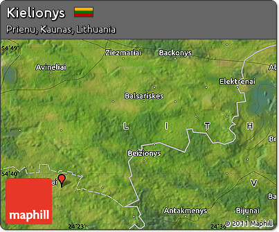 Satellite Map of Kielionys