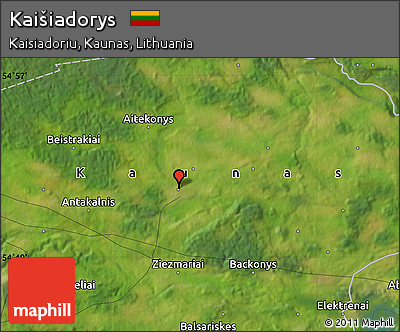 Satellite Map of Kaišiadorys