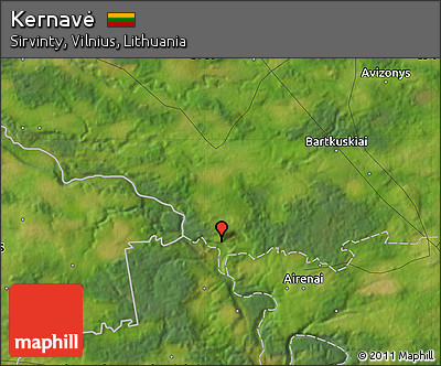 Satellite Map of Kernavė